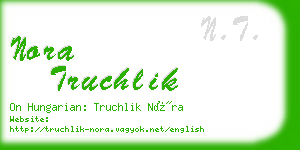 nora truchlik business card